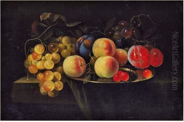 Nature Morte Aux Fruits Oil Painting by David Davidsz. De Heem