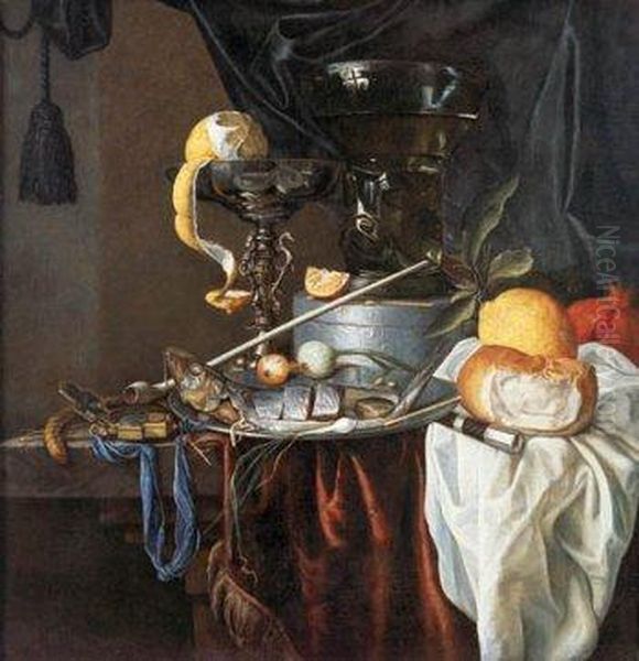 Bodegon De Mesa Oil Painting by Jan Jansz de Heem