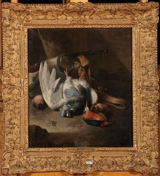 Trophee De Chasses Aux Oiseaux Oil Painting by Melchior de Hondecoeter