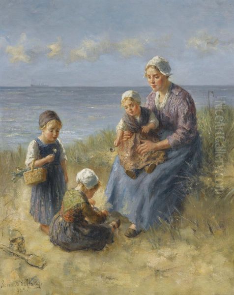 At The Seaside Oil Painting by Bernard Johann De Hoog