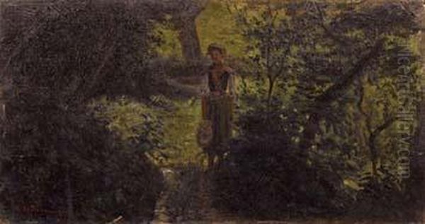 Nel Bosco Oil Painting by Camillo De Innocentiis