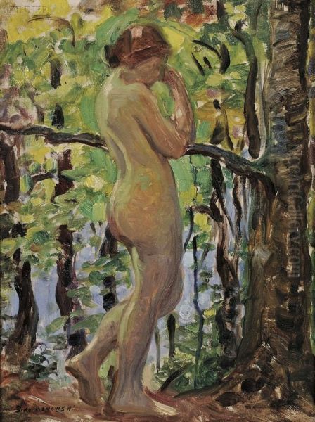 Figure In The Woods Oil Painting by Sigismund De Ivanowski