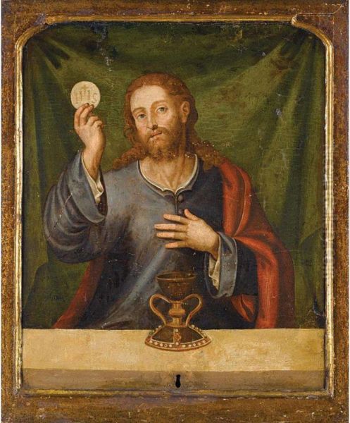 Christ The Saviour Oil Painting by Joan De Joanes