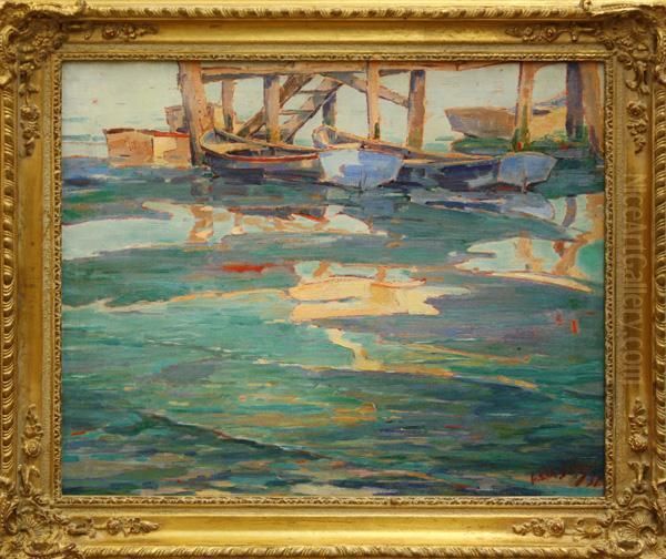 ''wharf-morro Bay,'' Oil Painting by Luther Evans De Joiner