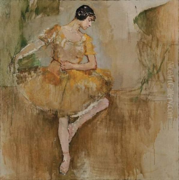 Danseuse Jaune Oil Painting by Betty De Jong