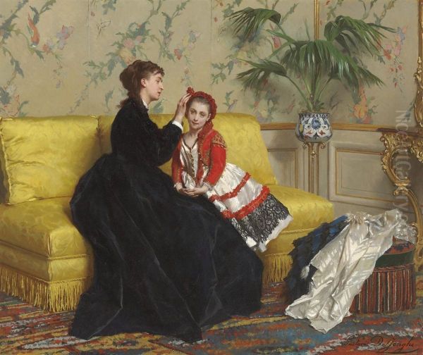 Preparing For The Ball Oil Painting by Gustave Leonhard de Jonghe