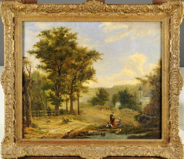 Paysage Anime Oil Painting by Jan Baptiste de Jonghe