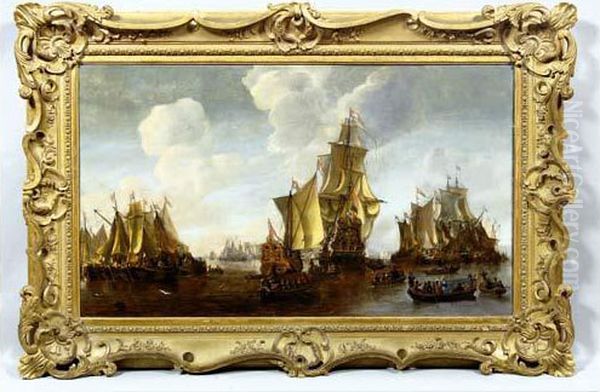 La Flotte De Vaisseaux Oil Painting by Hendrick de Keyser