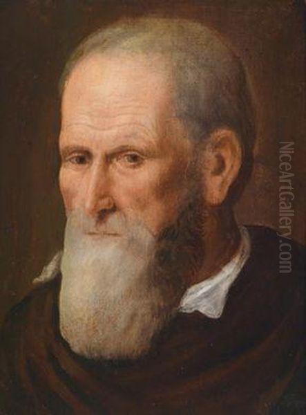 Portrait Of A Bearded Elderly Man Oil Painting by Thomas De Keyser