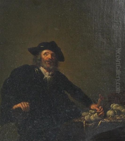 Portrait Of A Money Lender Oil Painting by Daniel De Koninck