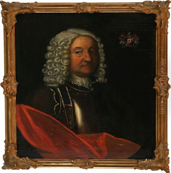 Portrait Of Hans Wilhelm Kaalund Oil Painting by Pieter Frederik De La Croix