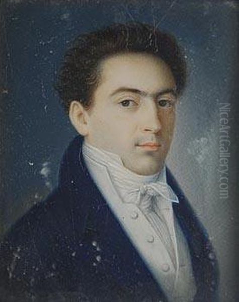 Retrato De Caballero, Busto Oil Painting by Luis, El Canario De La Cruz Y Rios