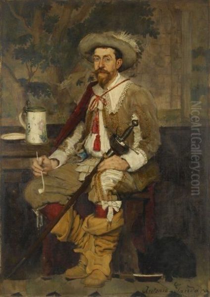 Portrait De Rodolphe Salis Oil Painting by Antonio De La Gandara