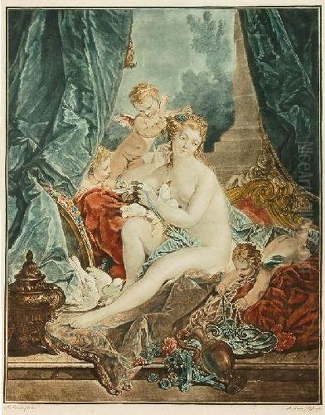 La Toilette De Venus Oil Painting by Jean-Francois de Le Motte