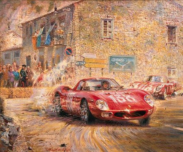 Ferrari Oil Painting by Maria De La Paz