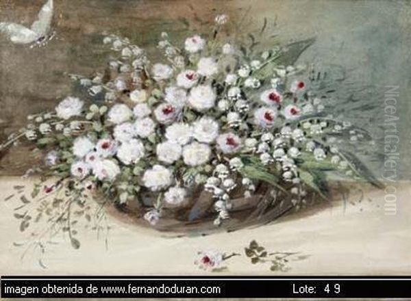 Untitled Oil Painting by Maria Luisa De La Riva Y Callol De Munoz