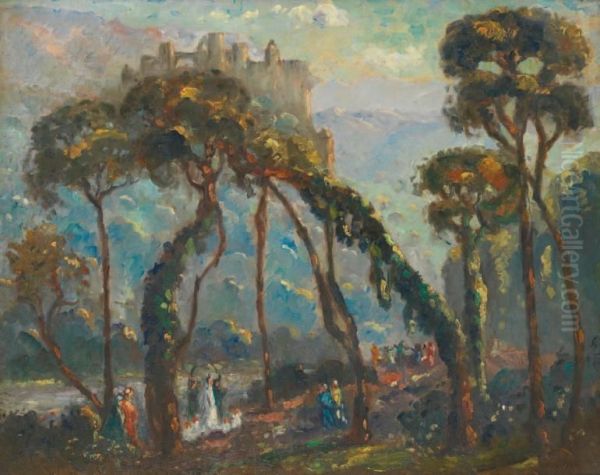 Paysage, Robadic Le Platre Oil Painting by Emmanuel De La Villeon