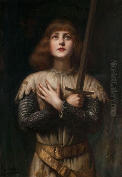 Sainte Jeanne D'arc Oil Painting by Paul De Laboulaye