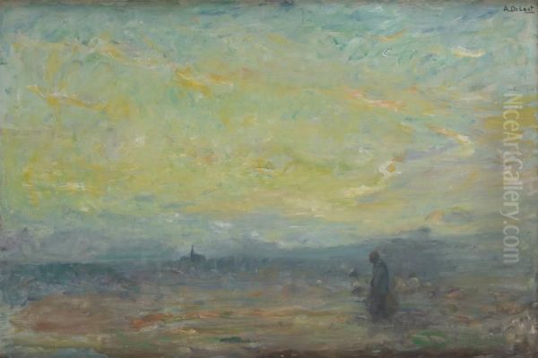 Coucher De Soleil Oil Painting by Alois De Laet