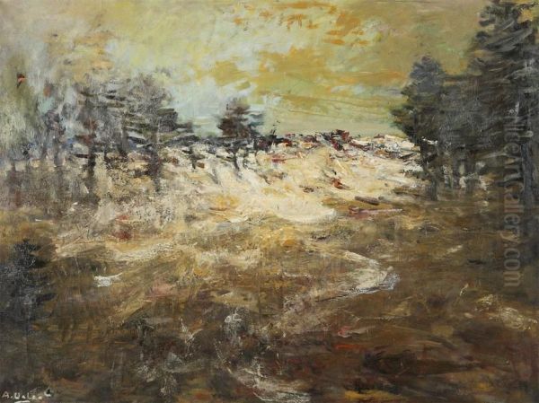 Moorland Oil Painting by Alois De Laet