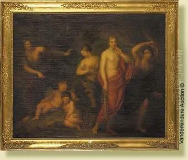 Scene Mythologique Oil Painting by Jean Baptiste De Landtsheer