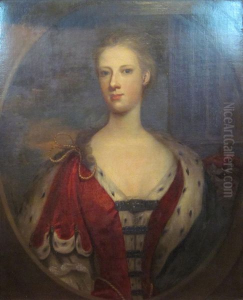 Princess Maria Clementina Sobieski Of Poland Oil Painting by Nicolas de Largillierre