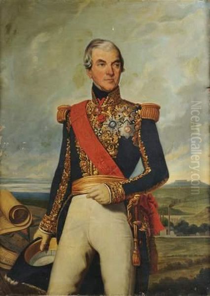 La Marechal Guillaume Dode De La Brunerie Oil Painting by Charles Philippe-A. De Lariviere