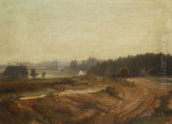 Landscape Oil Painting by Auguste De Lathouwer