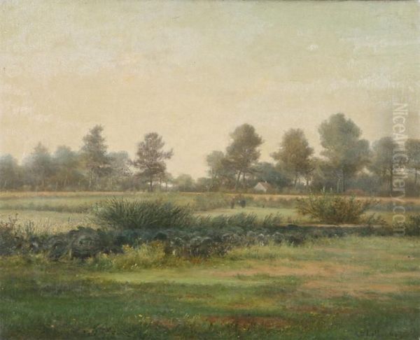 Landscape Oil Painting by Auguste De Lathouwer