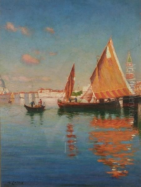 Venetian Lagoon Oil Painting by Gaspard De Latoix