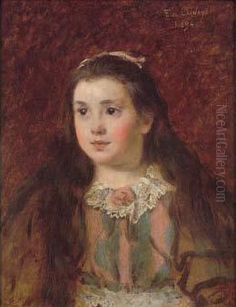 Portrait De Jeune Fille Oil Painting by Fernand de Launay