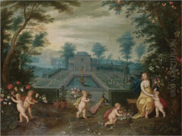 An Allegory Of Spring Oil Painting by Geeraert De Lavallee