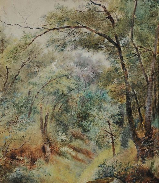 Bosco Di Fontainbleau A Parigi Oil Painting by Ignacio Leon y Escosura