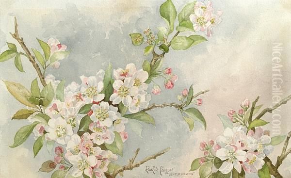 Gentle Waking (apple Blossoms) Oil Painting by Paul De Longpre