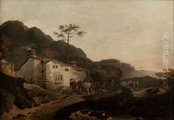 The Carters, Patterdale Oil Painting by Philip Jacques de Loutherbourg