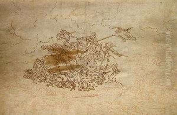 Study For A Battle Scene Oil Painting by Loutherbourg, Philippe de