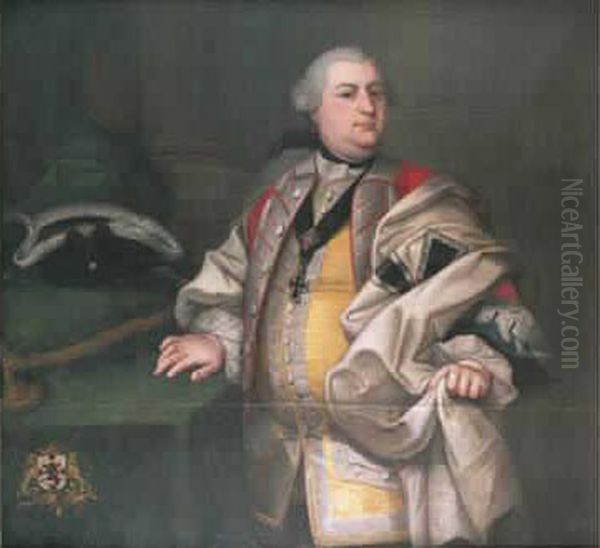 < Portrait Du Comte De Hoensbroeck >, Toile. Oil Painting by Pierre Michel De Lovinfosse