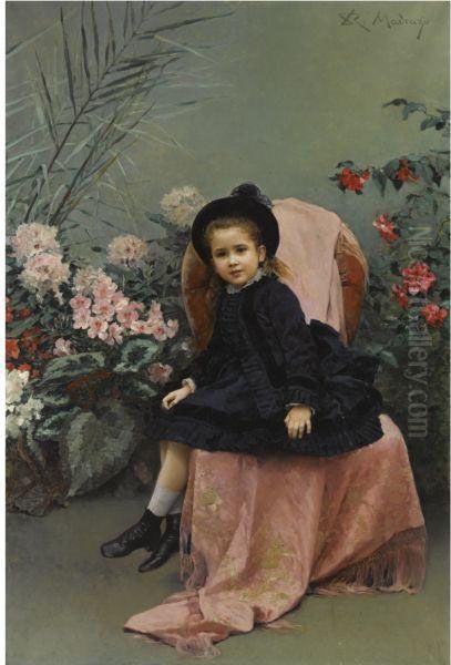 Retrato De Mercedes De Heeren (portrait Of Mercedes Deheeren) Oil Painting by Raimundo de Madrazo y Garreta