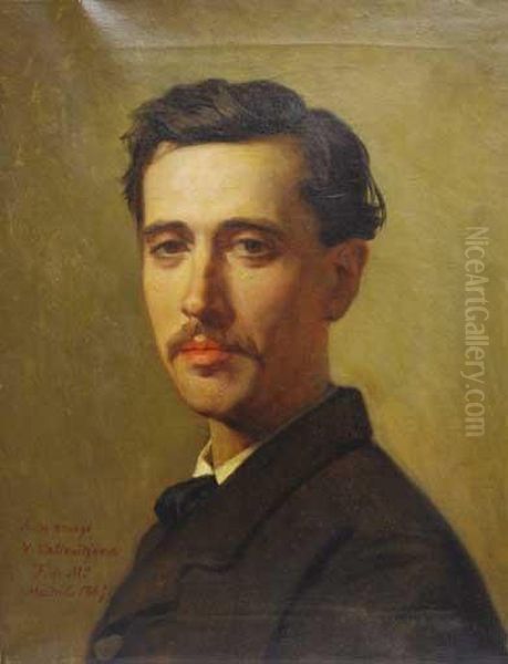 Retrato Del Escultor Venanci Vallmitjana Oil Painting by Federico De Madrazo De Ochoa