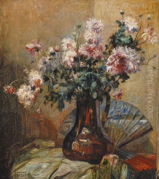 Bloemenvaas Oil Painting by Edmond De Maertelaere