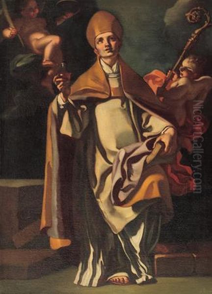 San Gennaro Oil Painting by Francesco de Mura