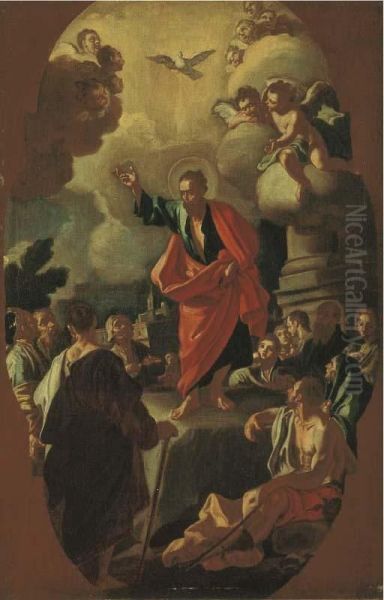 Predica Di San Paolo Oil Painting by Francesco de Mura