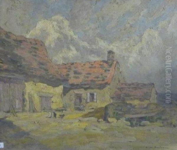 Hameau Oil Painting by Etienne De Martenne