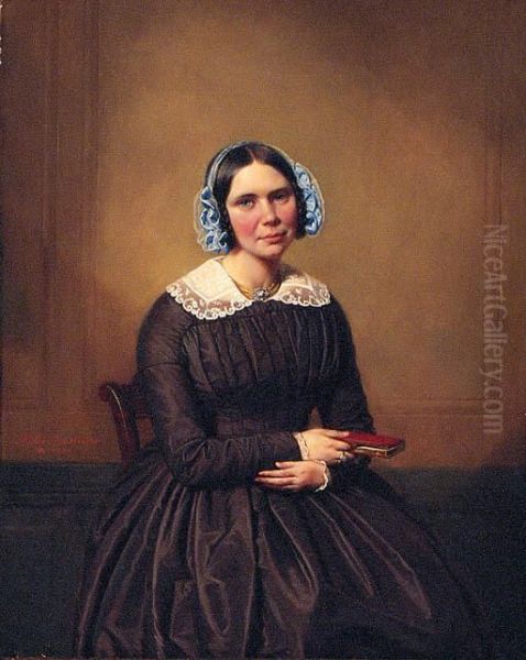 The Governess Oil Painting by Auguste Joseph Marie De Mersseman