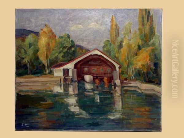 Le Lavoir Oil Painting by Louis De Meuron