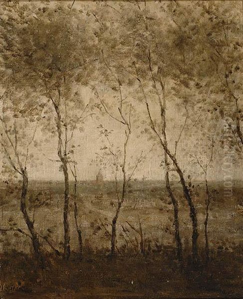 Landscape With Trees Oil Painting by Abraham De Miranda