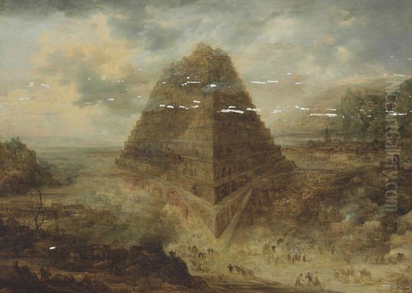 The Tower Of Babel Oil Painting by Frans de Momper