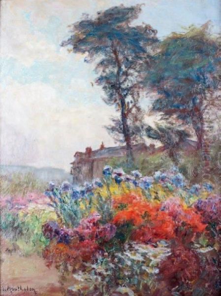 Parc Fleuri Oil Painting by Francois Richard De Montholon