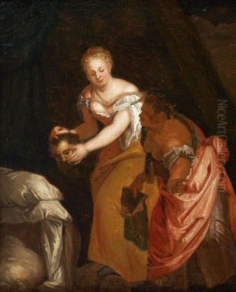 Judith Mit Dem Haupt Des Holofernes Oil Painting by Karel De Moor