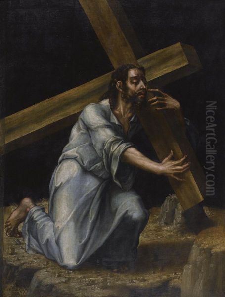 Christ Carrying The Cross Oil Painting by Luis de Morales